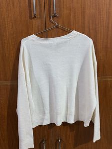 Cozy White Knit Sweater