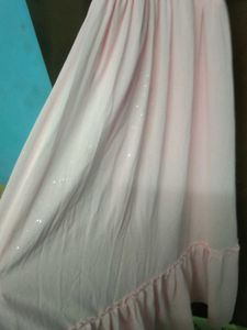 Flowy Pink Maxi Dress with Flutter Sleeves