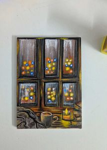 Mini Cozy Window Scene Painting