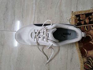 Puma White &amp; Black Sneakers