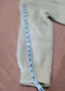 Creamy woolen korean coat
