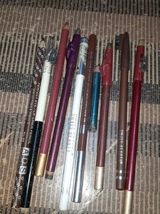 Lipliner/eyebrow/kajal Pencils Combo Of 8
