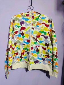 Colorful Camo Zip-Up Hoodie