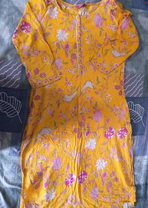 mastrud yellow cotton Kurti