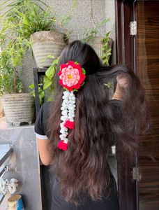 Crochet Lotus Gajra Clip