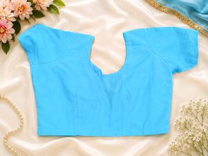 Sky Blue Cotton Blouse🩵✨🥰