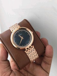 Elegant Rose Gold Omega Watch