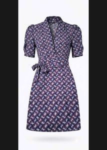 Stylish Geometric Print Wrap Dress
