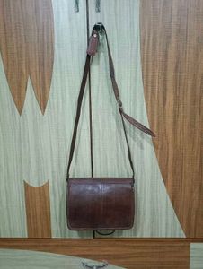 Vintage Embossed Leather Crossbody Bag