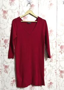 Mango Red Knit Sweater