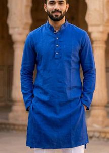 Royal Blue Kurta with White bottom