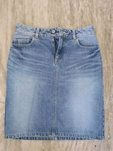 Thrifted Denim Skirt
