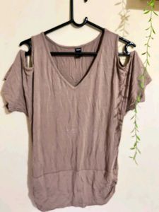 Stylish Cold Shoulder V-Neck Top
