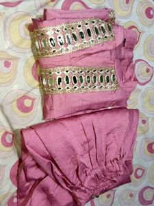 Pink Dhoti Pants with Sequins