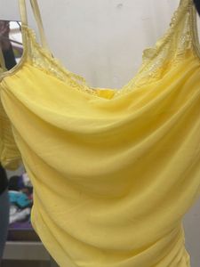 Yellow Ruched Camisole Top size s