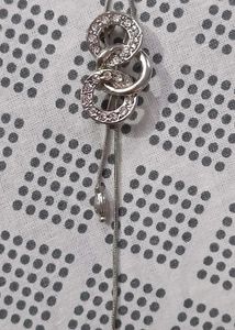 Linked Circles Necklace- adjustable chain