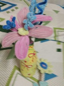 Handmade Pipe Cleaner Flower Vase