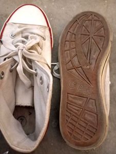 Classic White High-Top Sneakers brand all sports