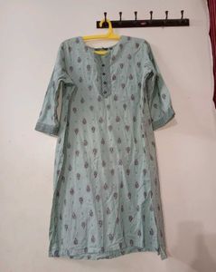 Mint Green Printed Kurti – XXL