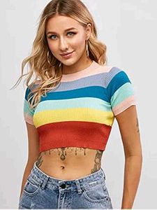 Striped Crop Top - Trendy & Fun
