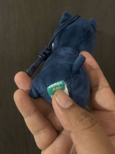 dark blue Cotton Food Lidog plush bag charm key ri