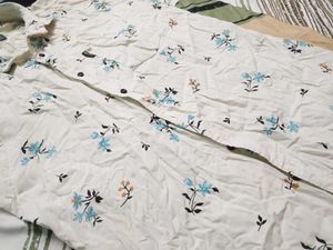 Men's Cream Floral Print Shirt