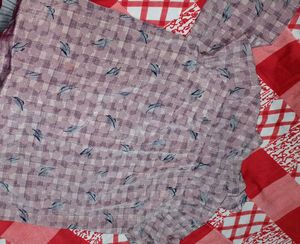 Sheer Printed Button-Up Shirt