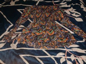 Paisley Print Peplum Top