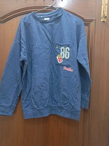 Blue Graphic Sweatshirt