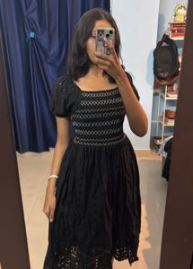 black mini dress