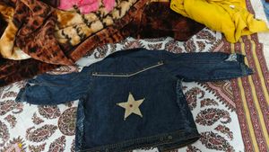 Denim Jacket with Star Detail