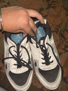 Stylish White &amp; Grey Sneakers
