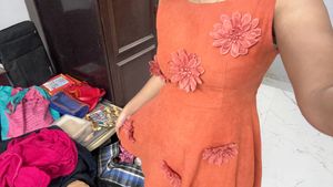 Floral Detail Skater Dress