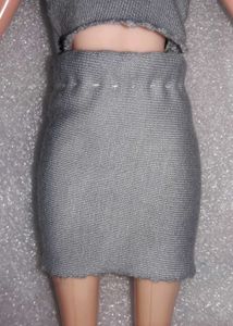 Grey Bow Detail Knit Top Barbie doll