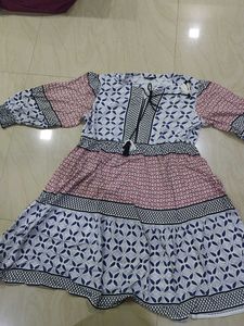Bohemian Print Tassel Neck Kurta