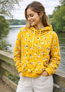 Yellow Floral Hoodie