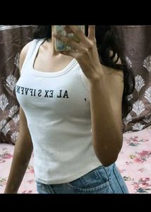 White Tank Top - EX STEVENS