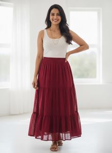 Boho Tiered Maxi Skirt