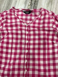 Chic Pink Gingham Shirt