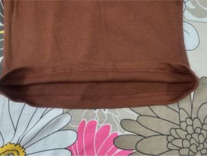 Brown Ribbed T-Shirt
