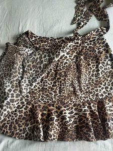 Leopard Print Wrap Skirt
