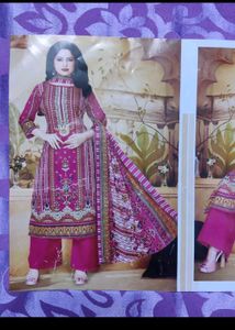 🥳price drop🥳Beautiful Pink suit Set Material