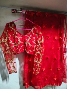 Stunning Red Lehenga Choli Set