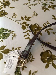 H&amp;M Brown Belt with Gold Buckle