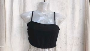 Sparkly Fringe Crop Top