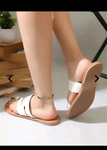 NEW Shein White Toe Ring FLATS