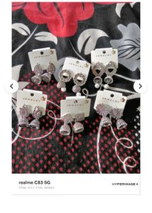 Elegant Studded Jhumka Earrings Set of 6