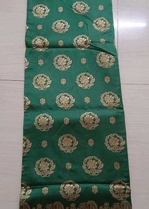 Elegant Green Silk Saree with Gold Border