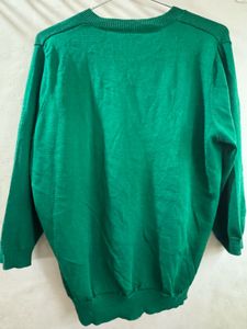 Green "G" Letter Knit Sweater