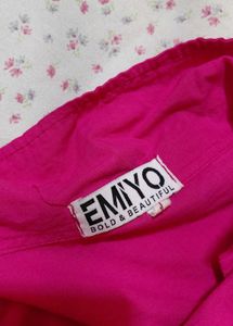 Vibrant Pink Button-Up Shirt